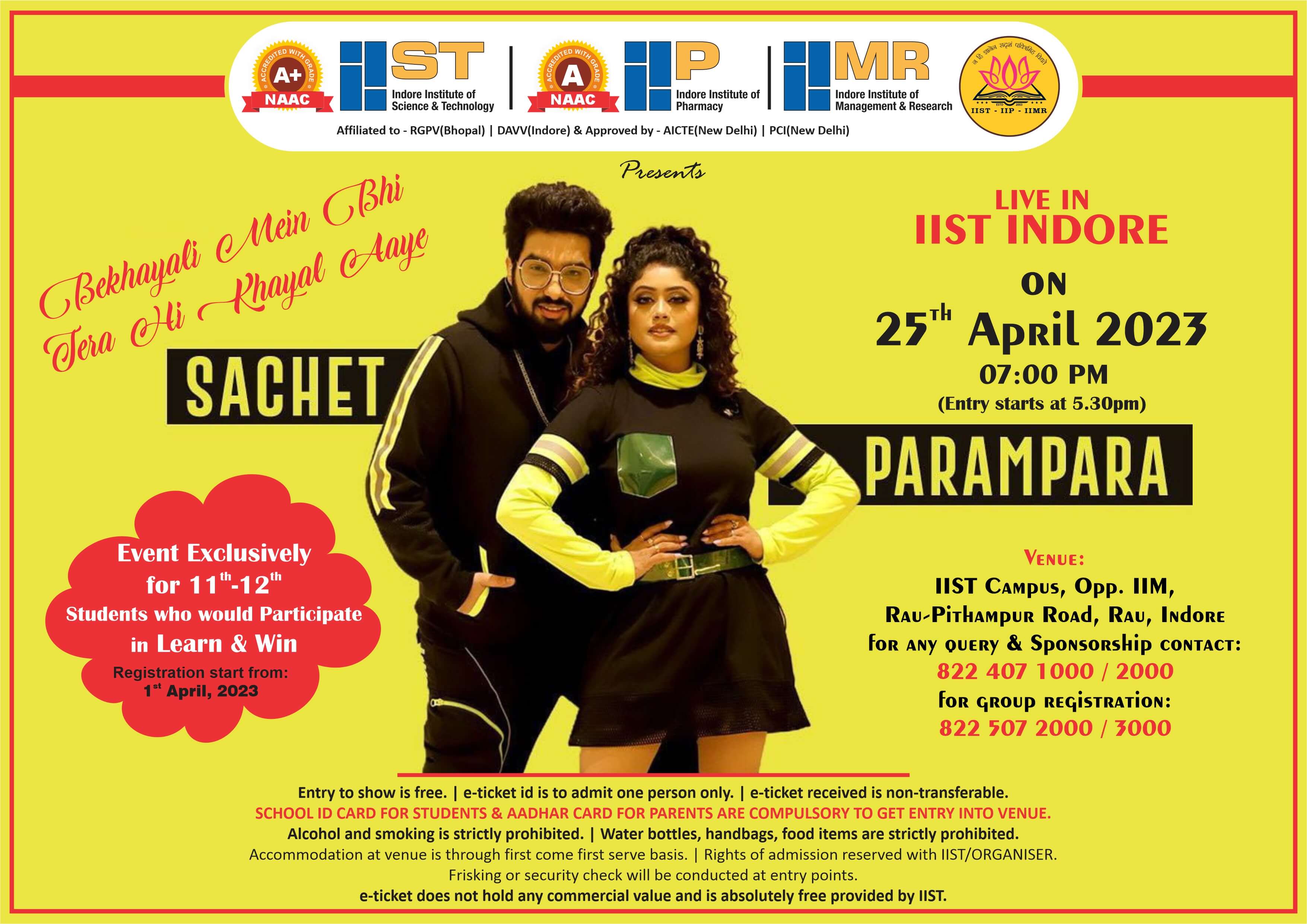 LEARN & WIN 2023 SACHETPARAMPARA LIVE IN CONCERT